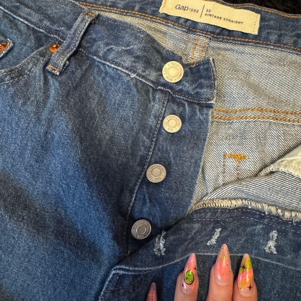 GAP Blue Straight Leg Jeans Classic Denim